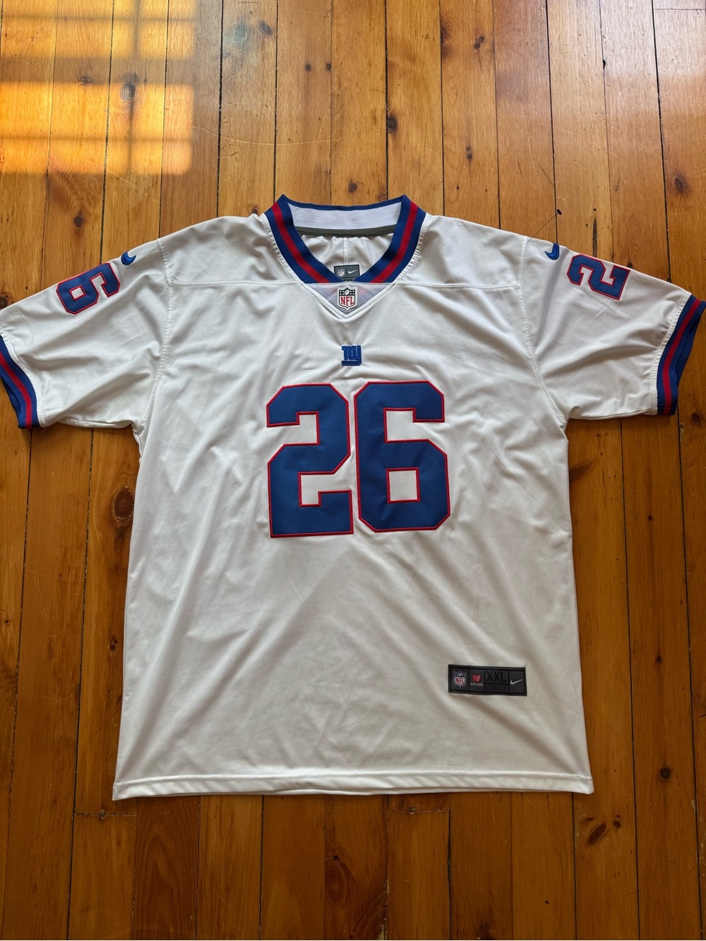 New York Giants Jersey Mens 2XL White #26 Color Rush NFL Saquon Barkley Nike